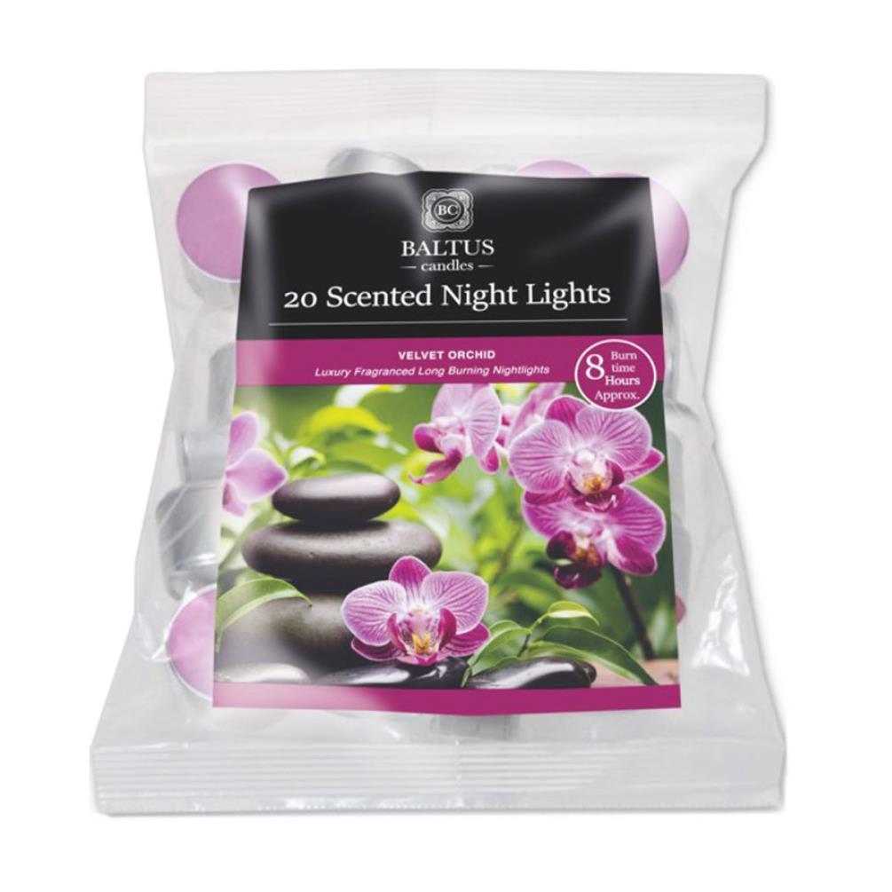 Baltus Velvet Orchid 8 Hour Long Burn Tealights (Pack of 20) £3.59